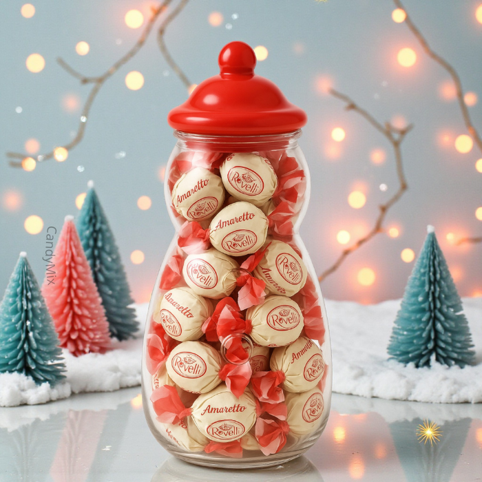 Bonbonnière Bonhomme de Neige Rovelli Crema all Amaretto (400g)