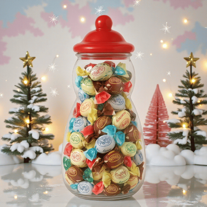 Bonbonnière Bonhomme de Neige Rovelli Maxi Ball Mix (400g)