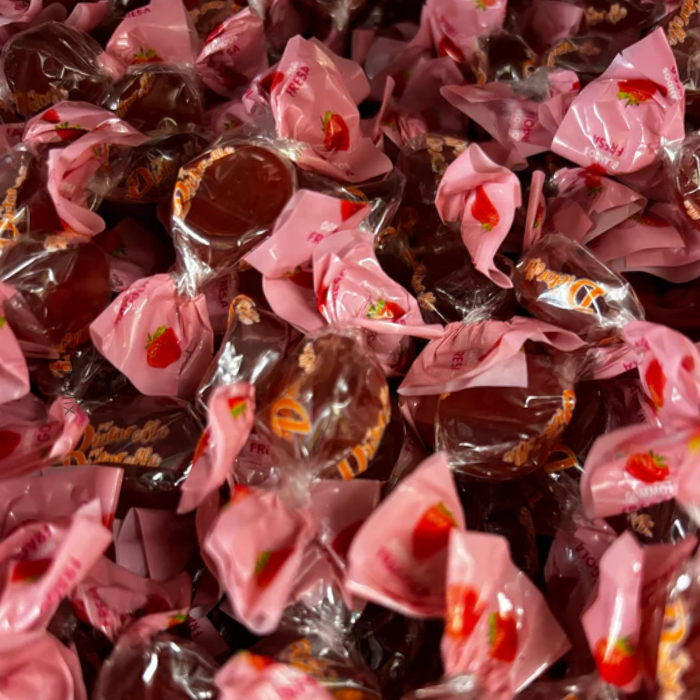 Bonbons mous saveur fraise - Bonbons sans sucre (100g) - Dietorelle