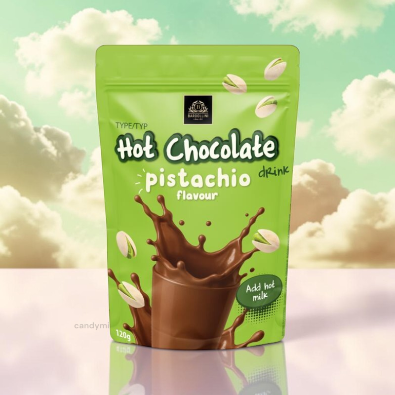 Image de poudre de chocolat chaud saveur pistache