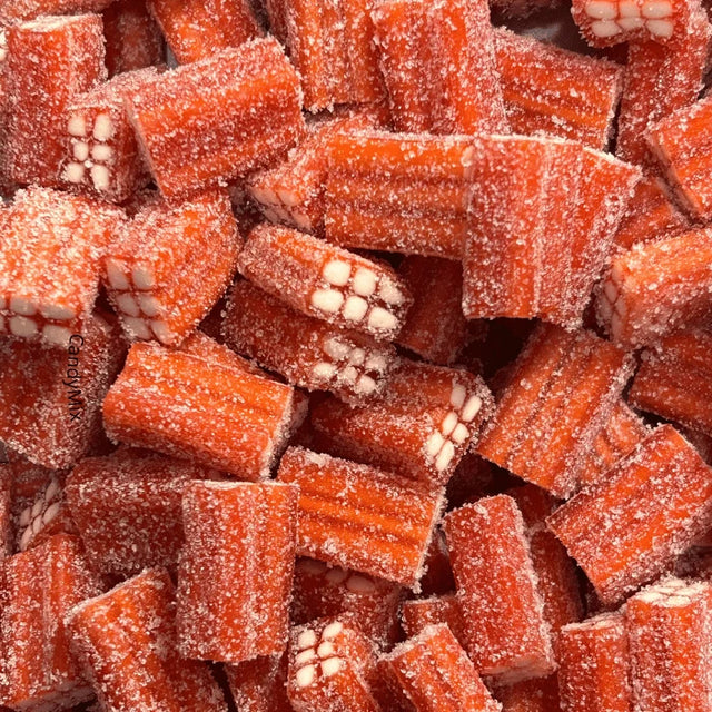 Minis Bricks Fraise Acides (100g) - Lollywood