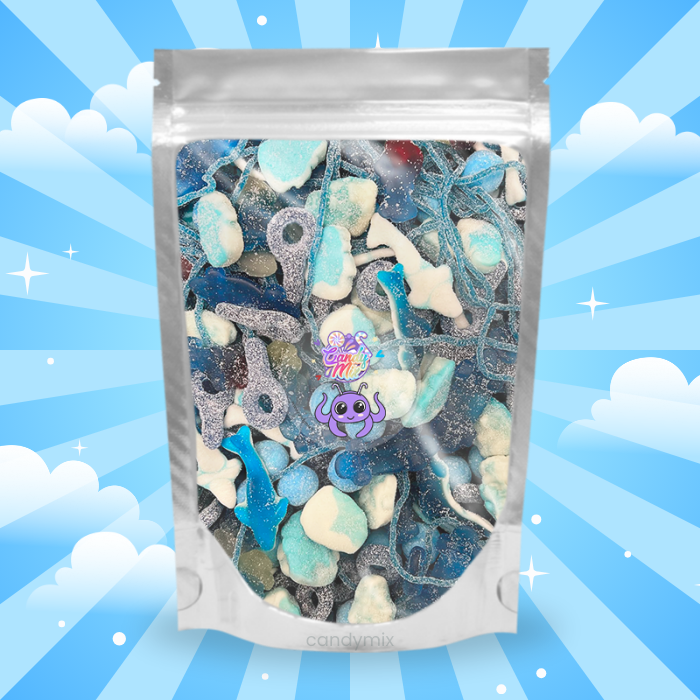 image mix de bonbons bleu