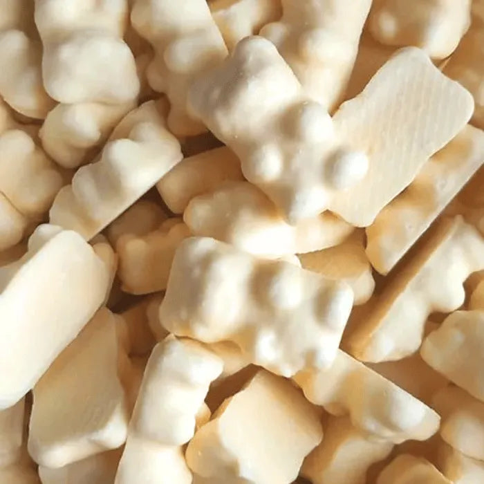 Oursons en guimauve enrobés de chocolat blanc