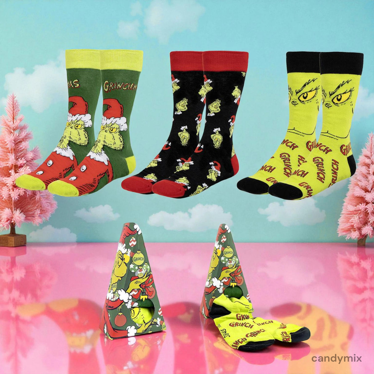 Set 3 Chaussettes Grinch | Taille 38/45