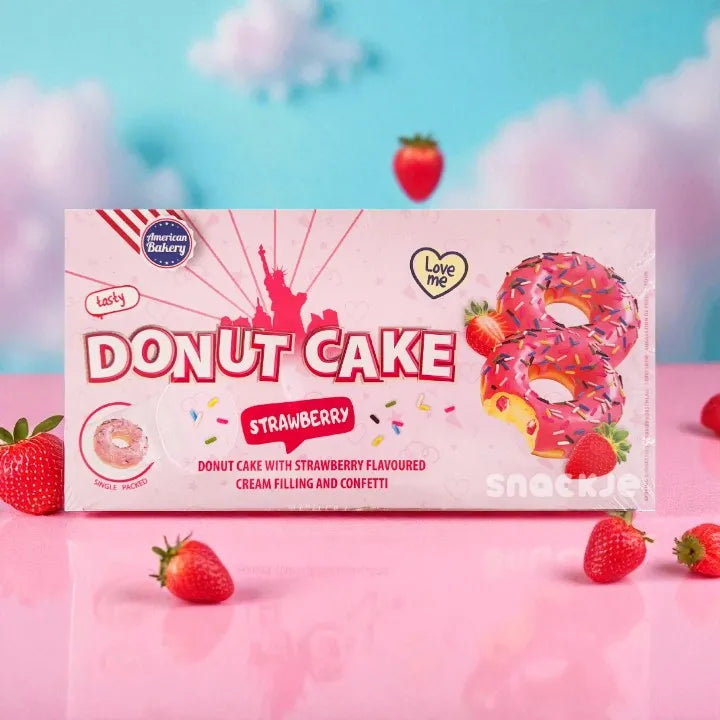 Amerikanische Bäckerei - Donut -Kuchen -Erdbeere