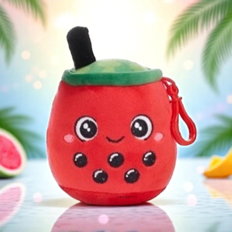 Peluche Bubble Tea Pastèque 10cm