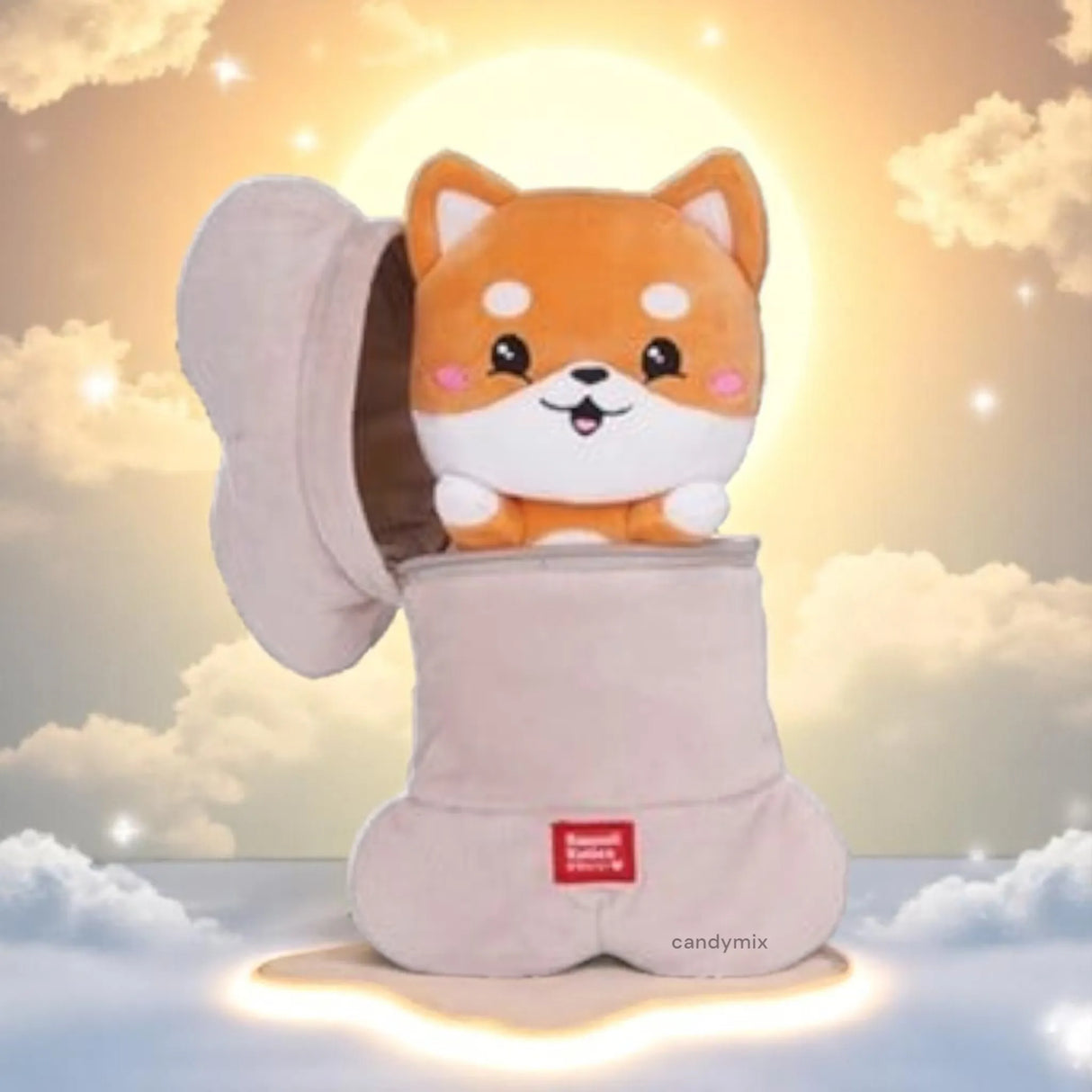 Peluche Zip Chien Os 24cm