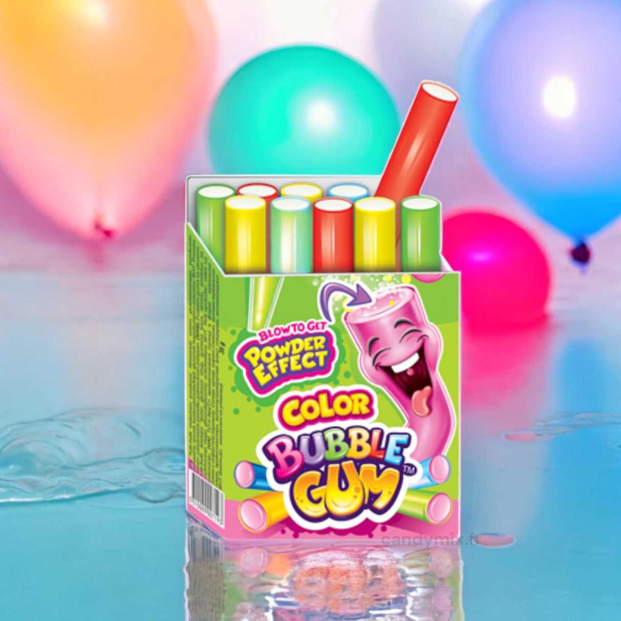 Color Bubble Gum Powder Effect