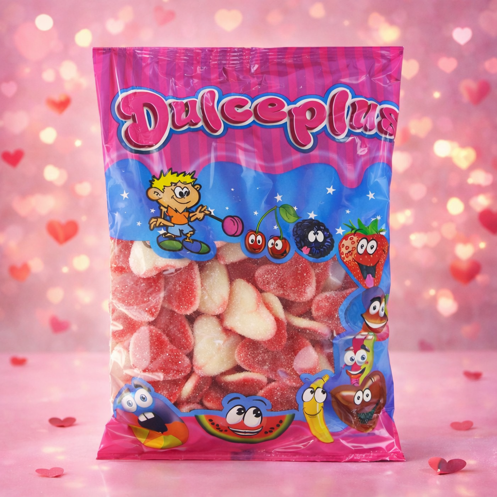 sachet de 1kg de coeur fraise sucré