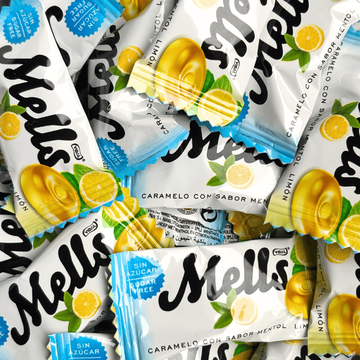 ⭐🍬 Mells Lemon & Menthol - Camisetas sin éxito - Vidal (100 g)