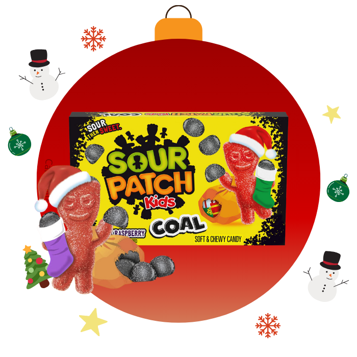 Sour Patch Kids Coal Christmas đż