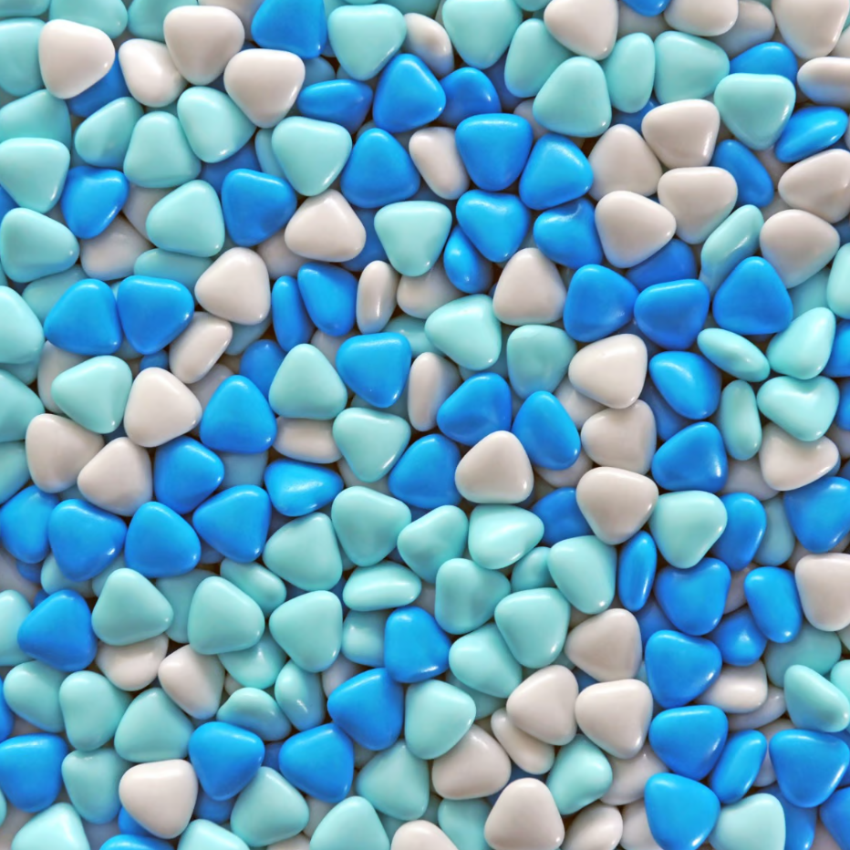 Dragées chocolats bleu