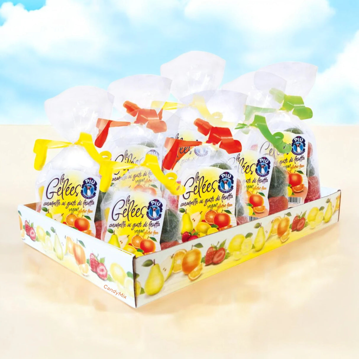 Boite de bonbons dans des sachets individuelles de 250g