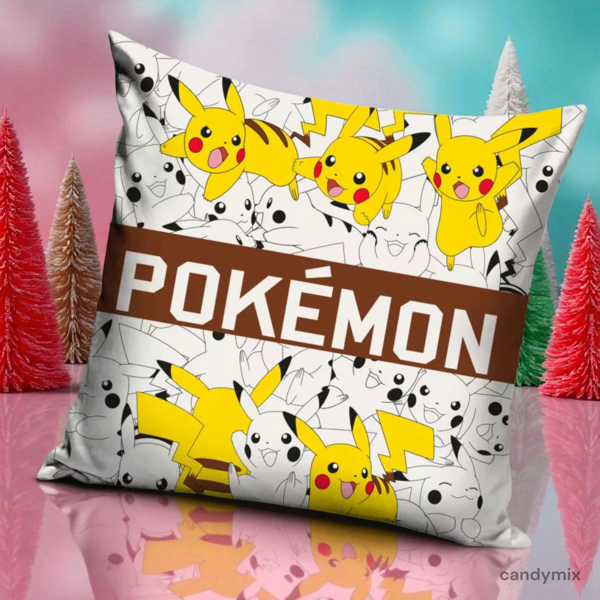 Housse de Coussin en Velours Pokemon | 40x40cm