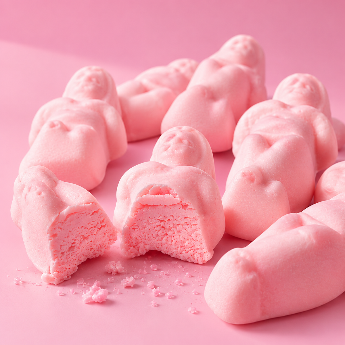 Bonbon Petit Jésus – meringue rose de Noël