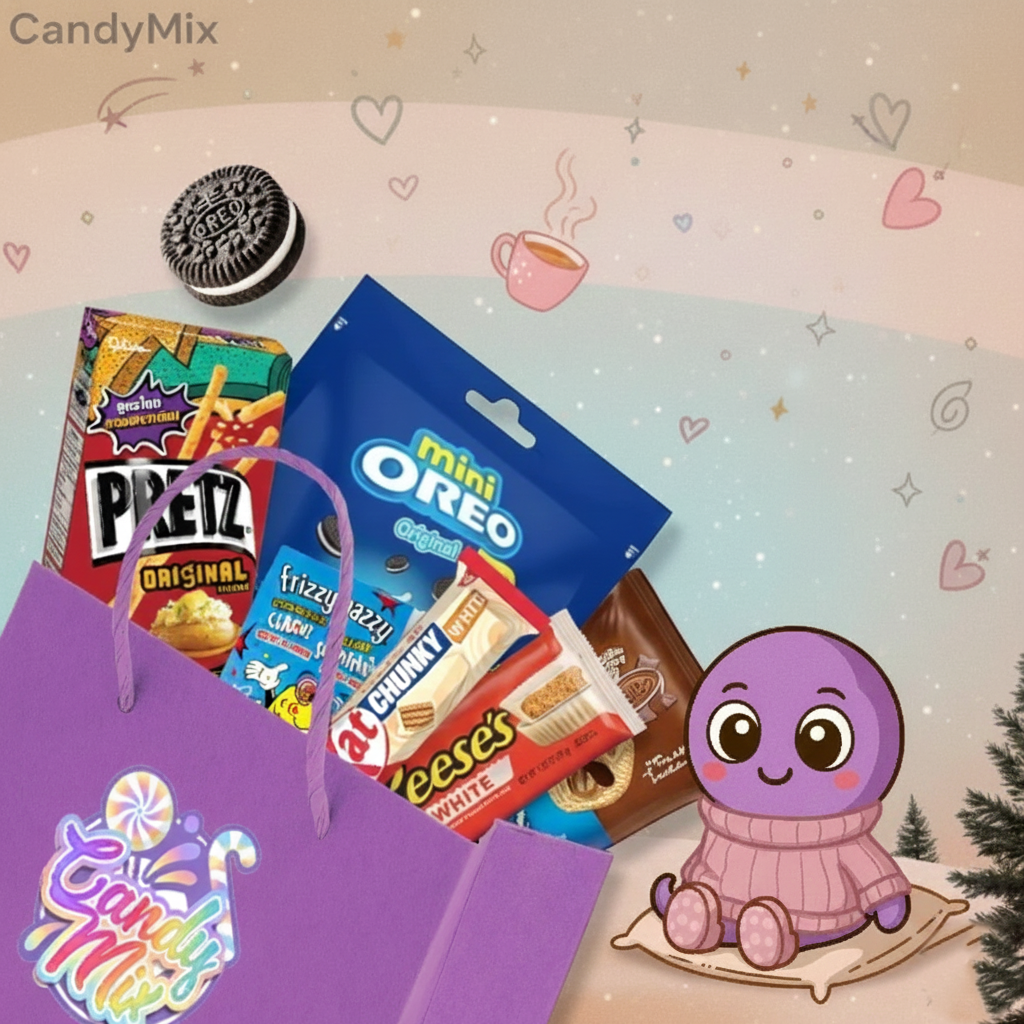 Sac Cocooning Violet Food & Plaid