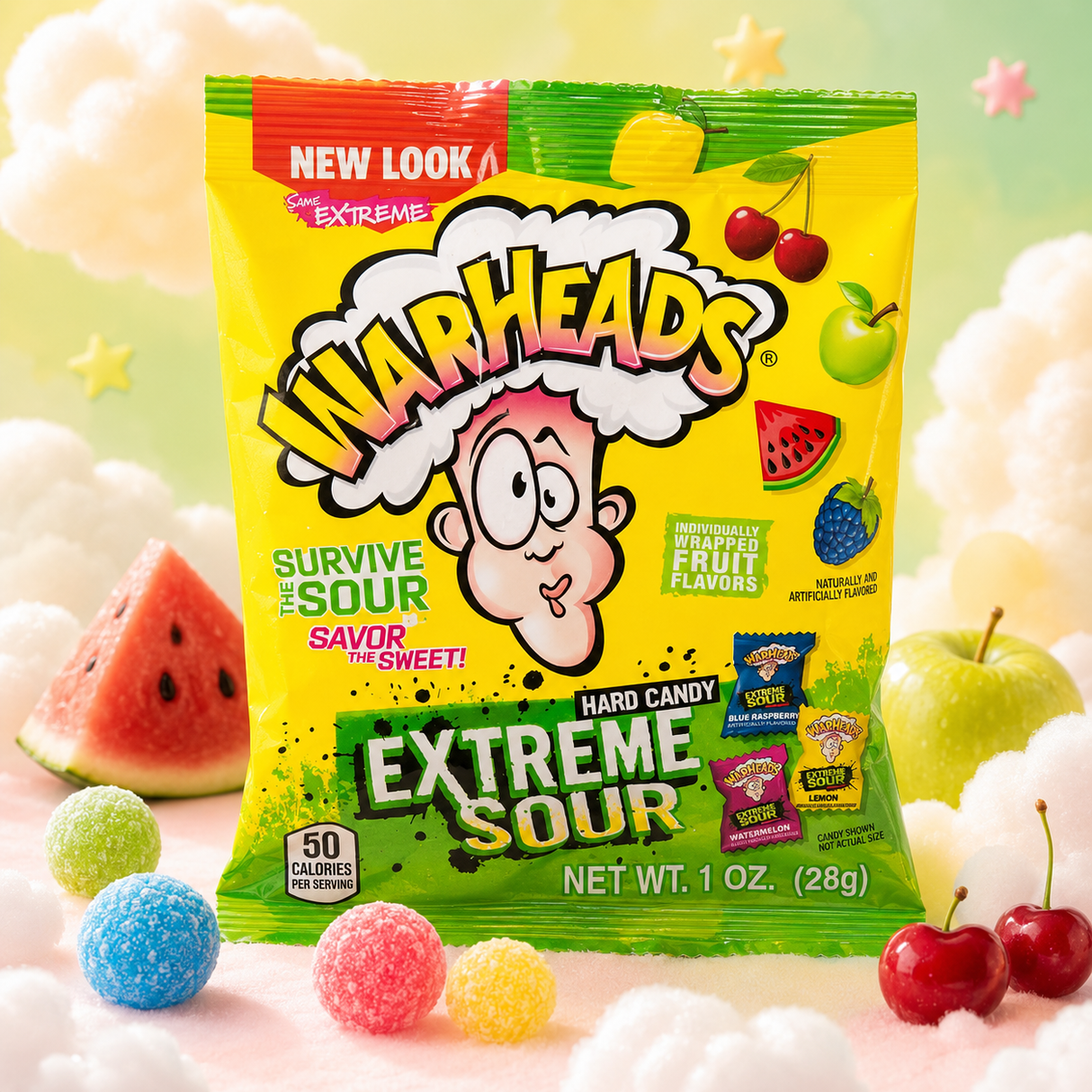 Warheads Extreme Sour Hard Candy 28 g