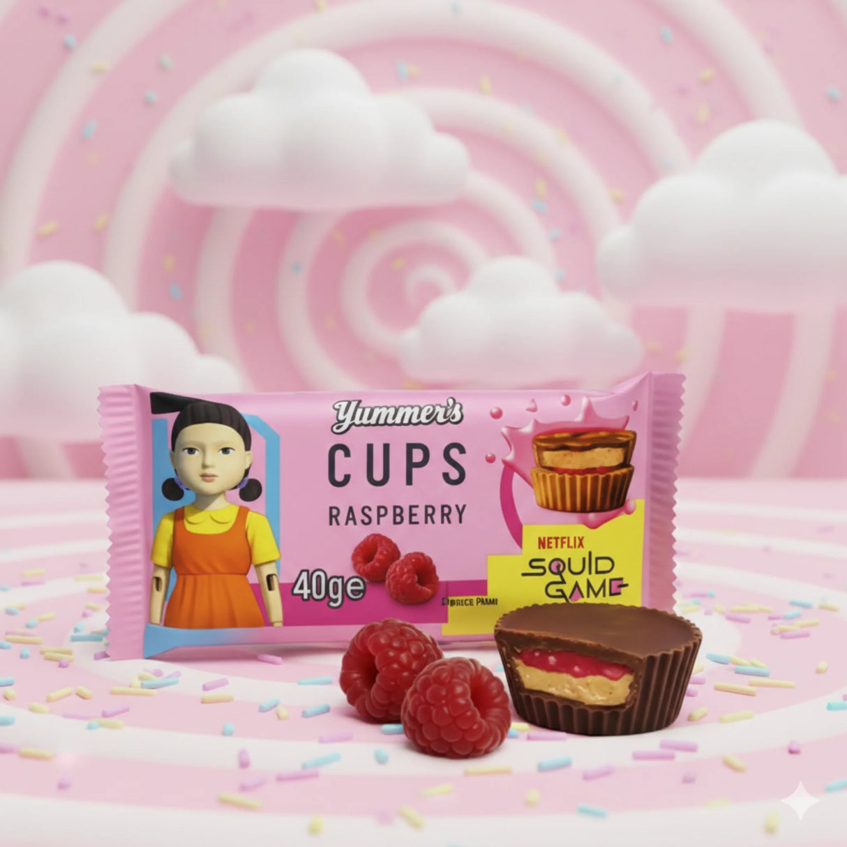 Cups Raspberry Squid Game - Yummer's