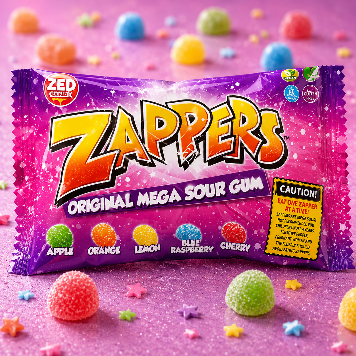 Zed Candy Zappers Original Mega Sour Gum 50 g