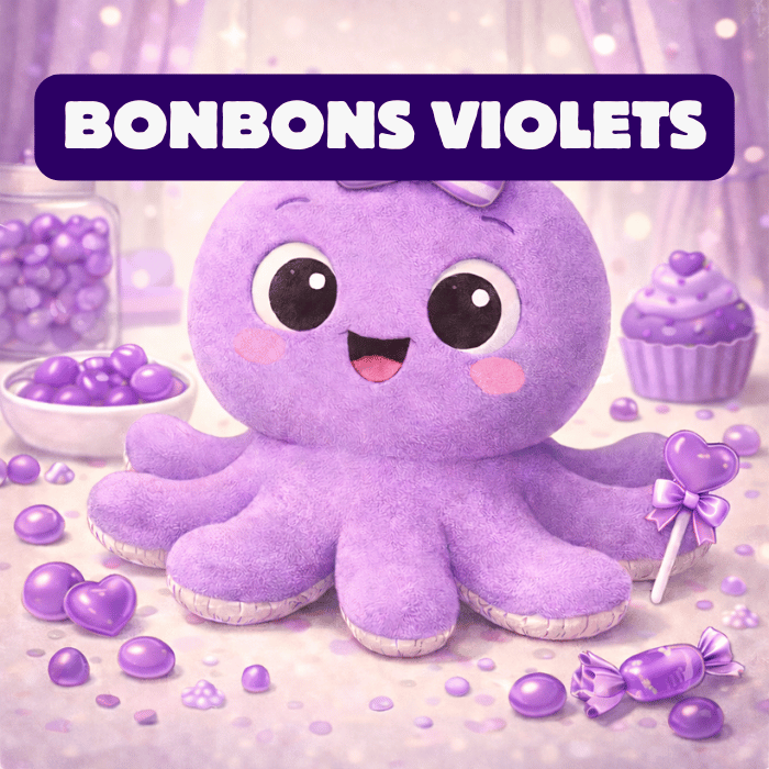 illustration bonbons violets