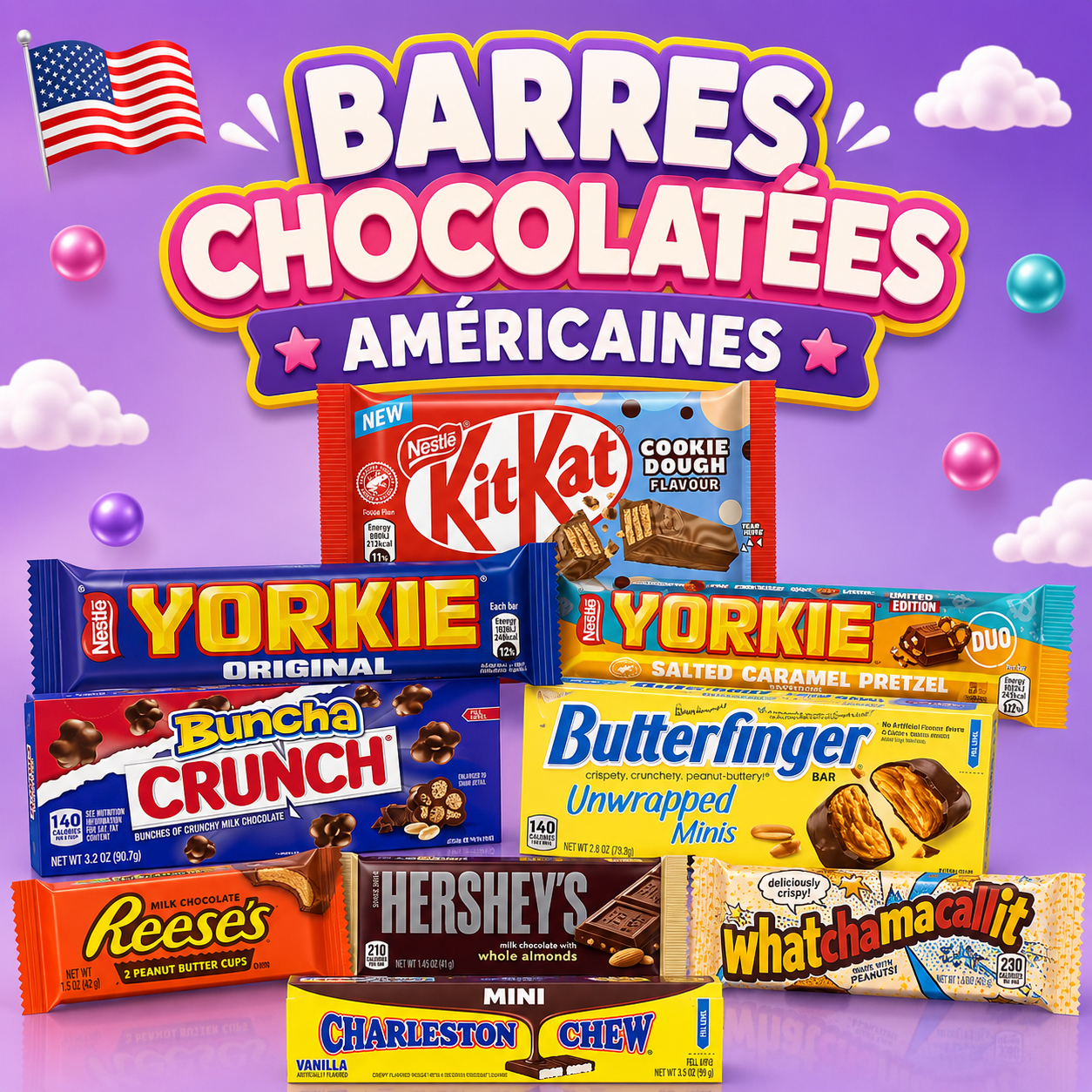 Barres chocolatées américaines