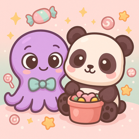 Peluche Panda candymix