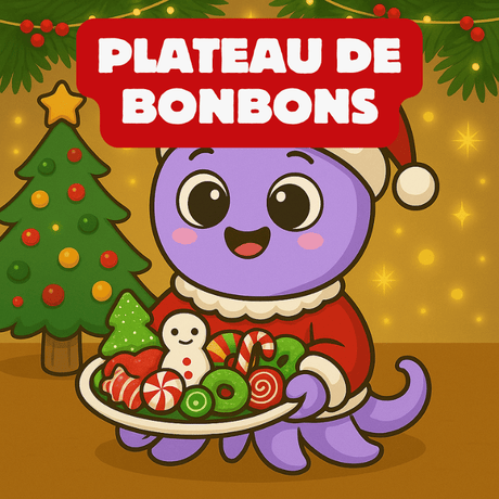Plateau de bonbons noël