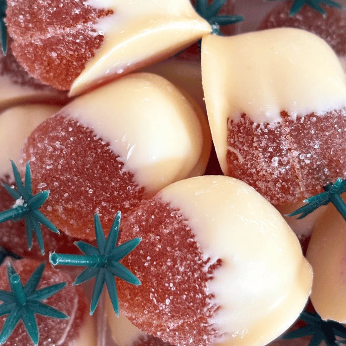 🍬 Pâtes de Fruits Fraises au Chocolat Blanc (100g)