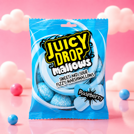 Bazooka Juicy Drop Mallows Raspberry