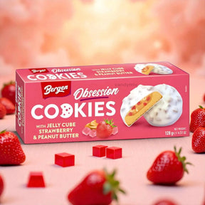 Cookies with Jelly Cube Strawberry & Peanut Butter - Bergen