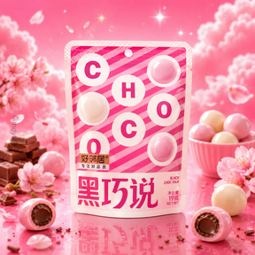 Image Black Choc Talk Peach Filled Balls
