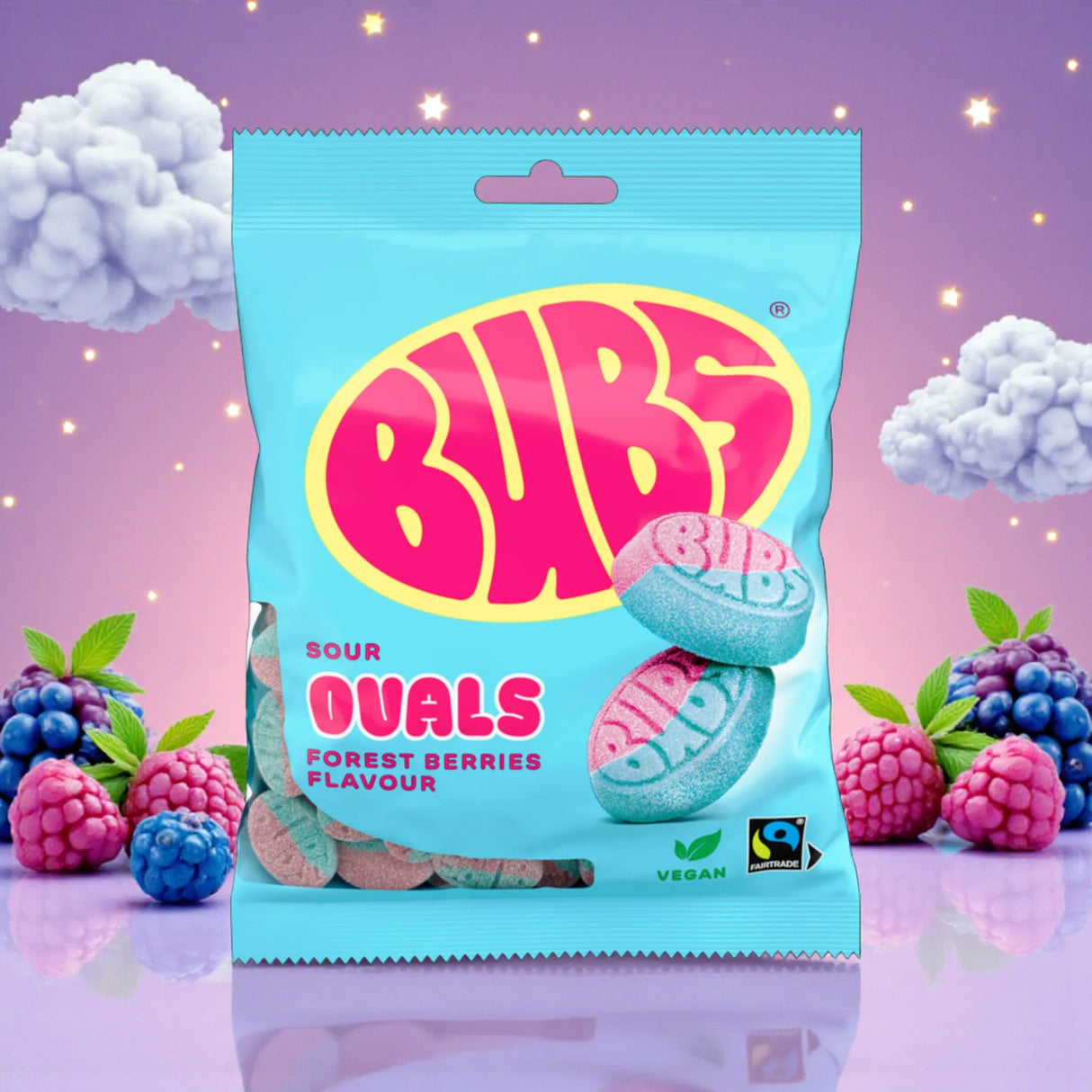 Bubs Sour Ovals Forest Berries (90g)