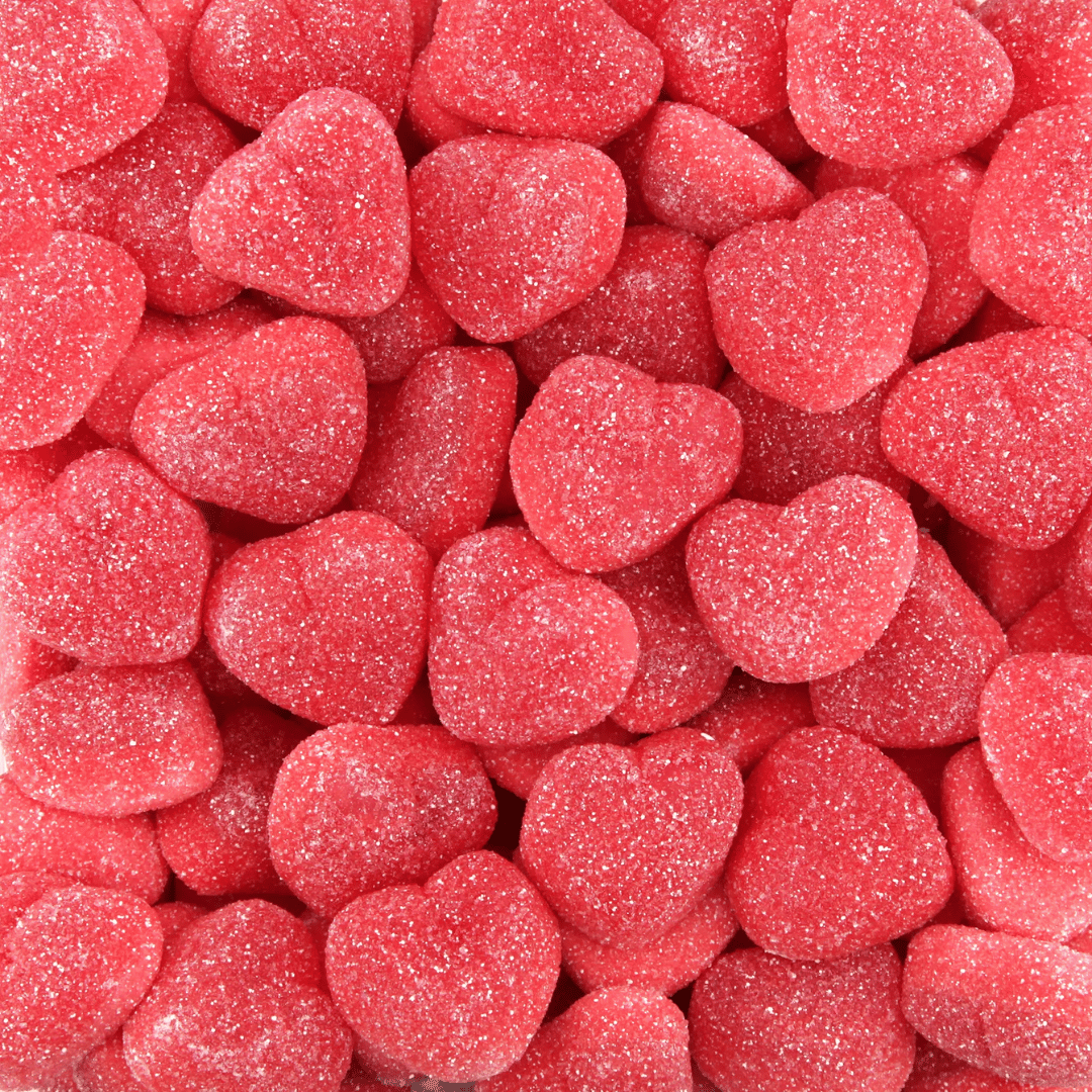 Bonbon cœur fourré rouge 