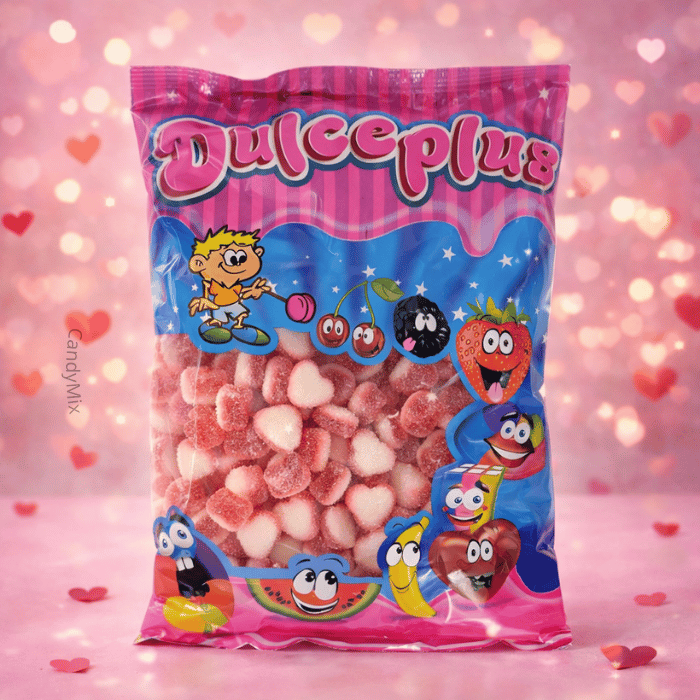 Mini Coeur Fraise Crème Sucrée - Dulceplus 1kg