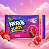 Nerds Juicy Gummy Clusters Strawberry Punch 75g