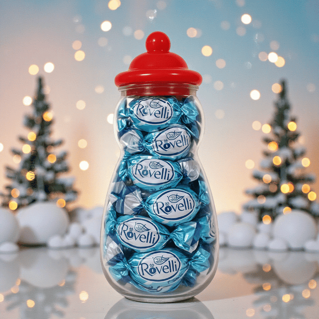 Bonbonnière Bonhomme de Neige Rovelli Crema al Latte (Bianca) (400g)