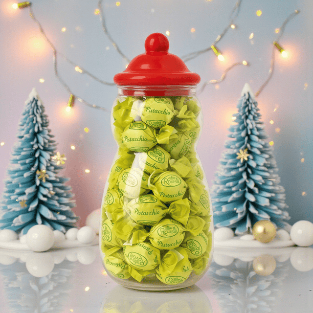 Bonbonnière Bonhomme de Neige  Rovelli Crema al Pistaccchio (400g)