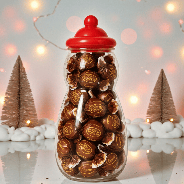 Bonbonnière Bonhomme de Neige Rovelli Crema al Cacao (400g)