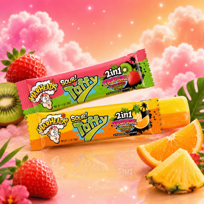 Warheads Sour Taffy 2 in 1 Tropical