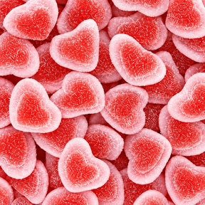 Bonbons coeurs sucré