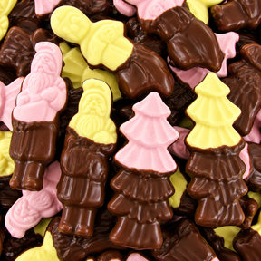 Guimauve Noel Mi-Enrobées de Chocolat au Lait - Stel Choc