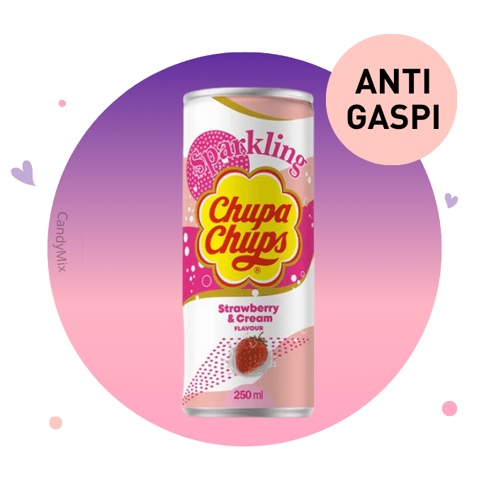 Chupa Chups Sparkling Strawberry and cream - Anti waste (BMD exceeded)