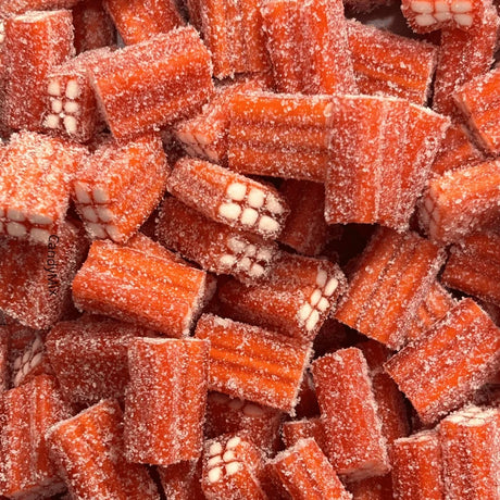 Minis Bricks Fraise Acides (100g) - Lollywood