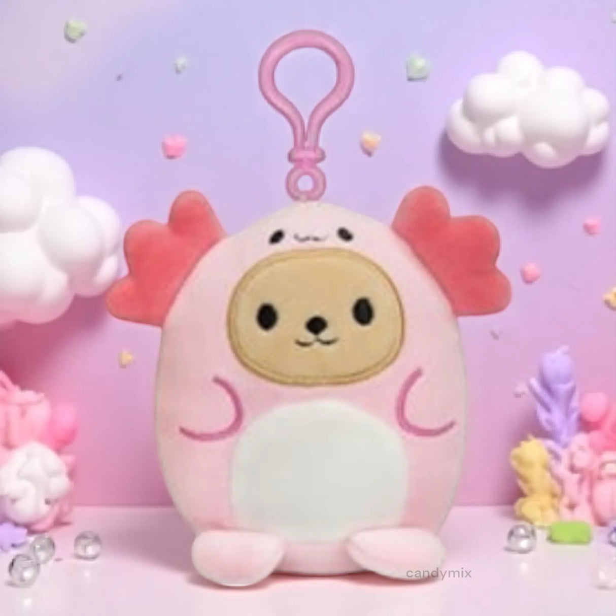 Kawaii peluche Bagclip en costume d'animal 10cm