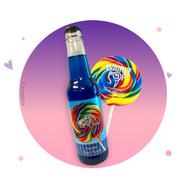 Soda Whirly Pop Rainbow Fruit Punch - Anti-Gaspi (DDM Dépassée)