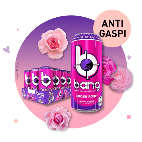 Bang Energy Frosé Rosé - Pack de 12 - Anti Gaspi (DDM dépassée)