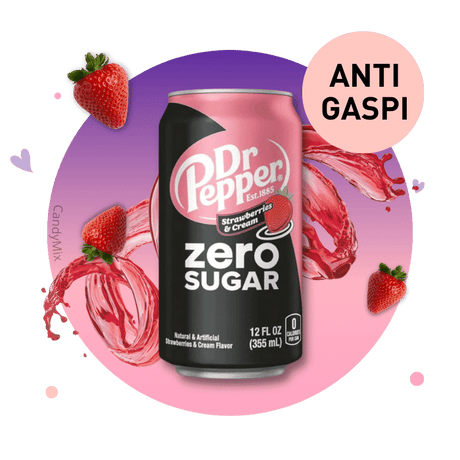 Dr Pepper Strawberries & Cream Zero Sugar Anti Gaspi (DDM dépassée)