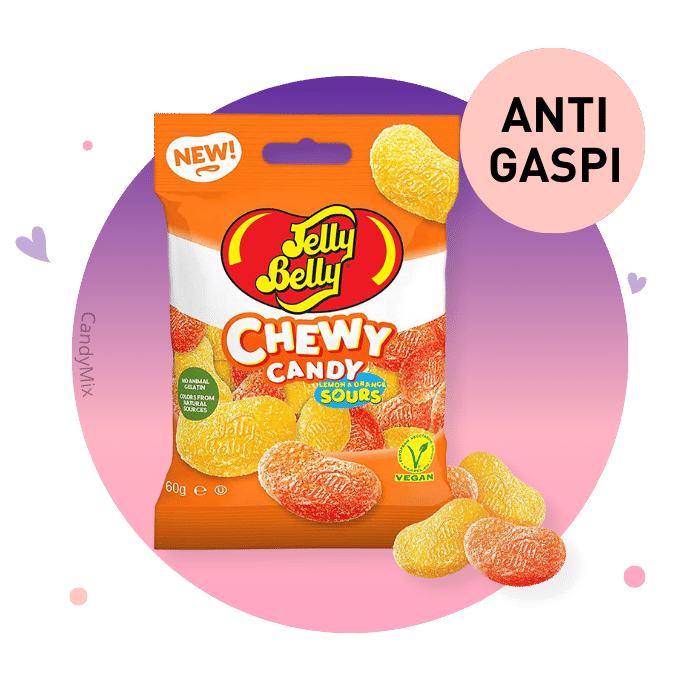 Jelly Belly Chewy Sour Lemon and Orange - Anti Gaspi (DDM dépassée)