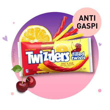 Twizzlers Filled Twists Sweet & Sour - Anti Gaspi (DDM dépassée)