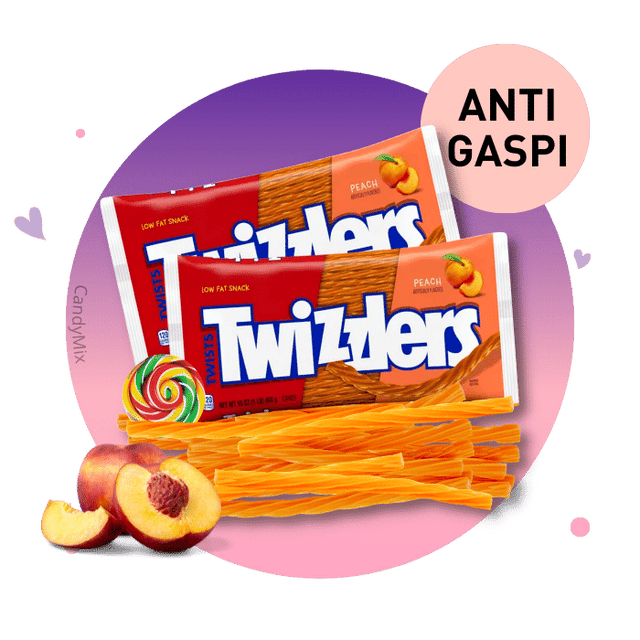 Twizzlers Peach - Anti Gaspi (DDM dépassée)
